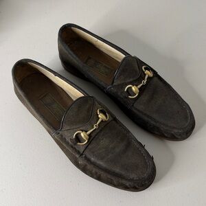 Vintage Gucci Horsebit Suede Loafers NEED REFURBISHMENT